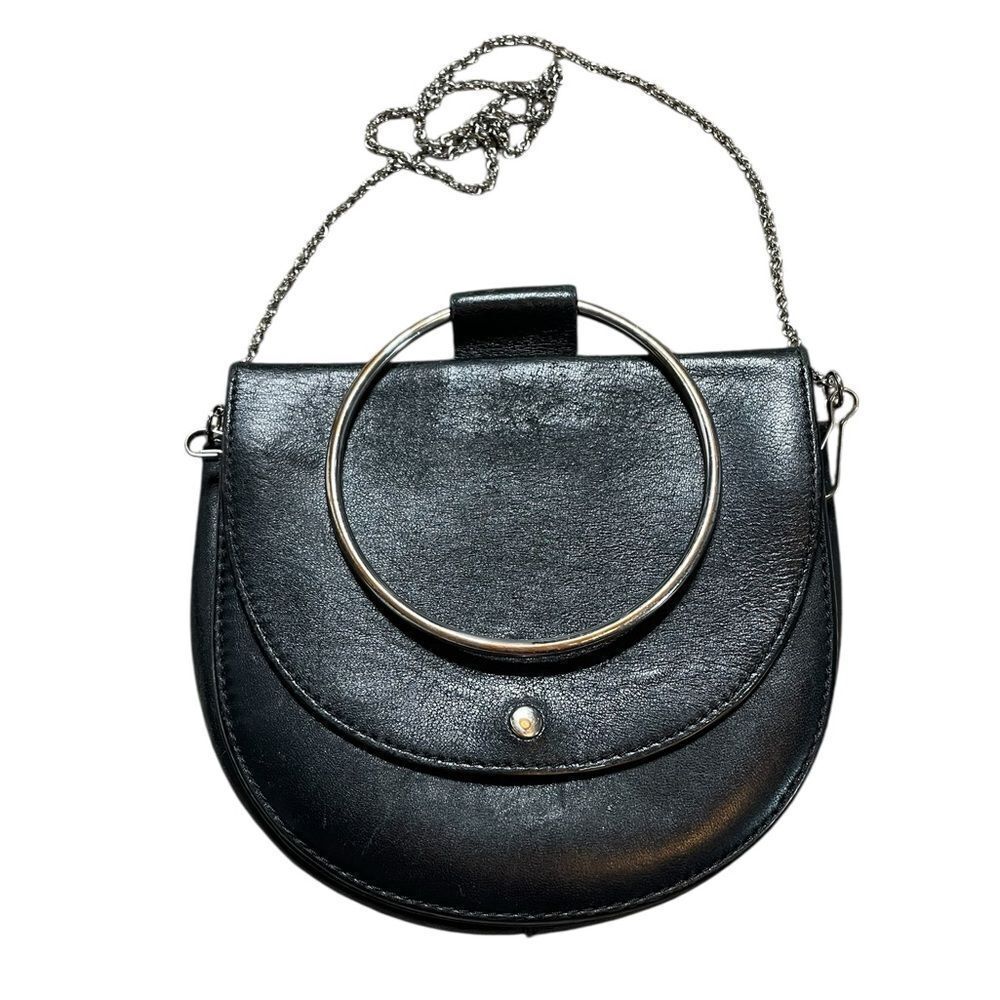 THEORY Whitney Leather Bag Black